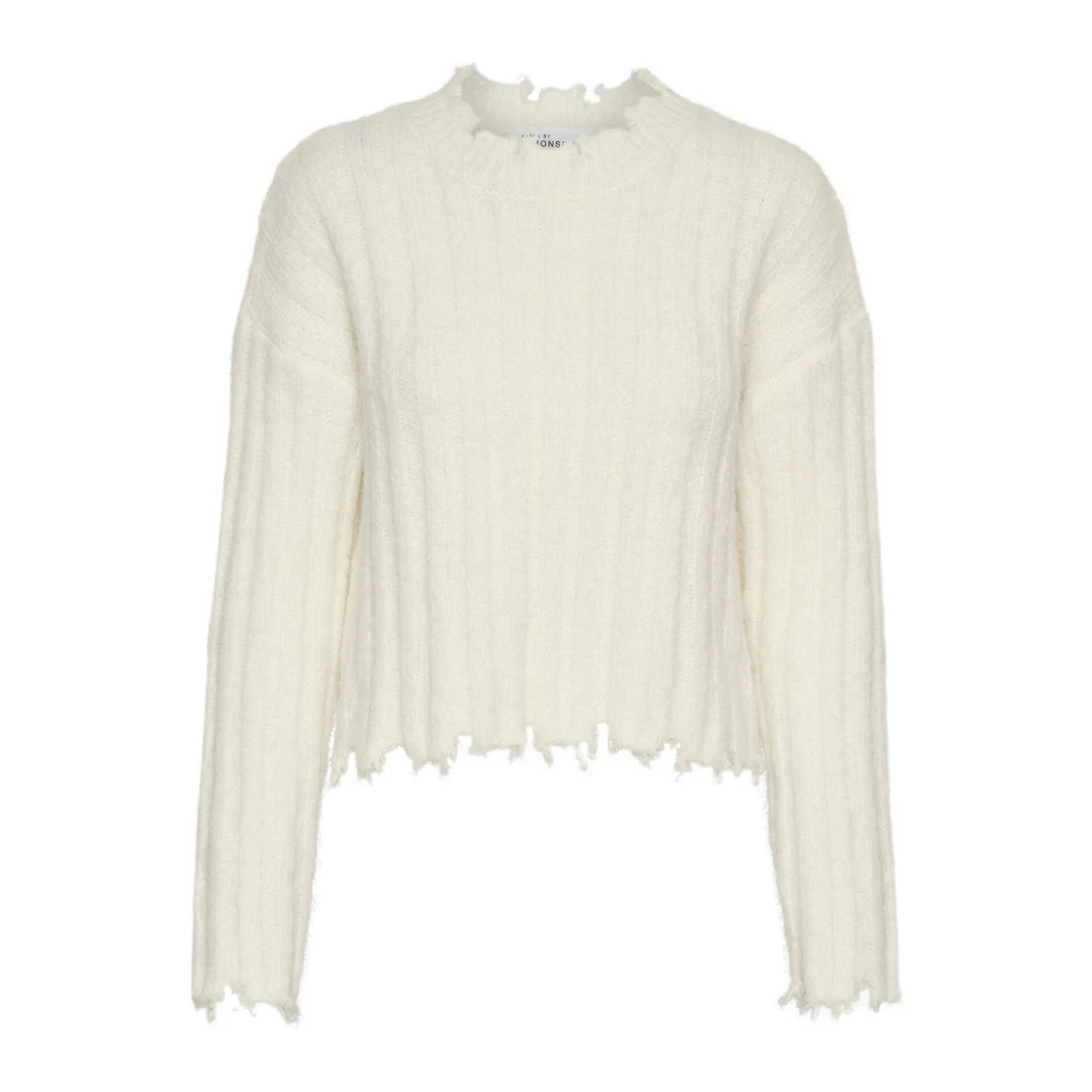 Karen by Simonsen Round-neck Knitwear White Dames