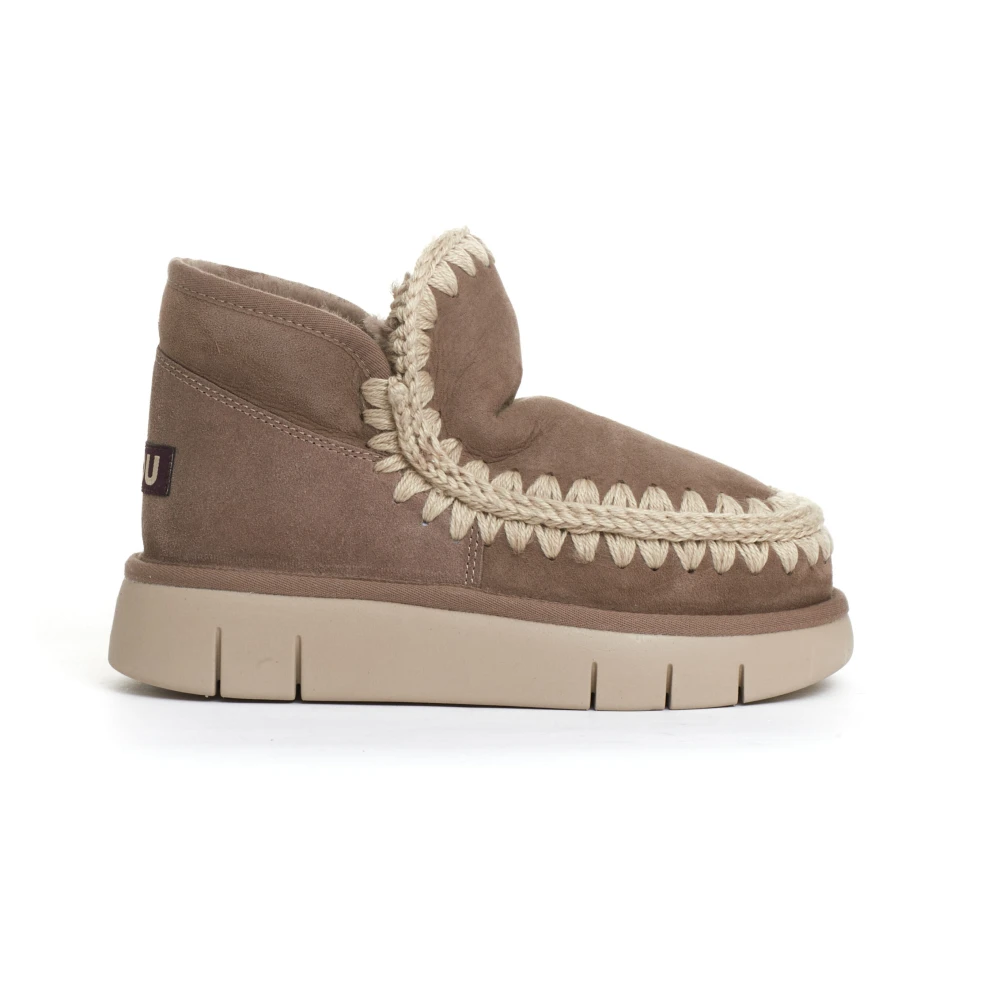 Mou Women's Gray Suede Bounce Eskimo Boots