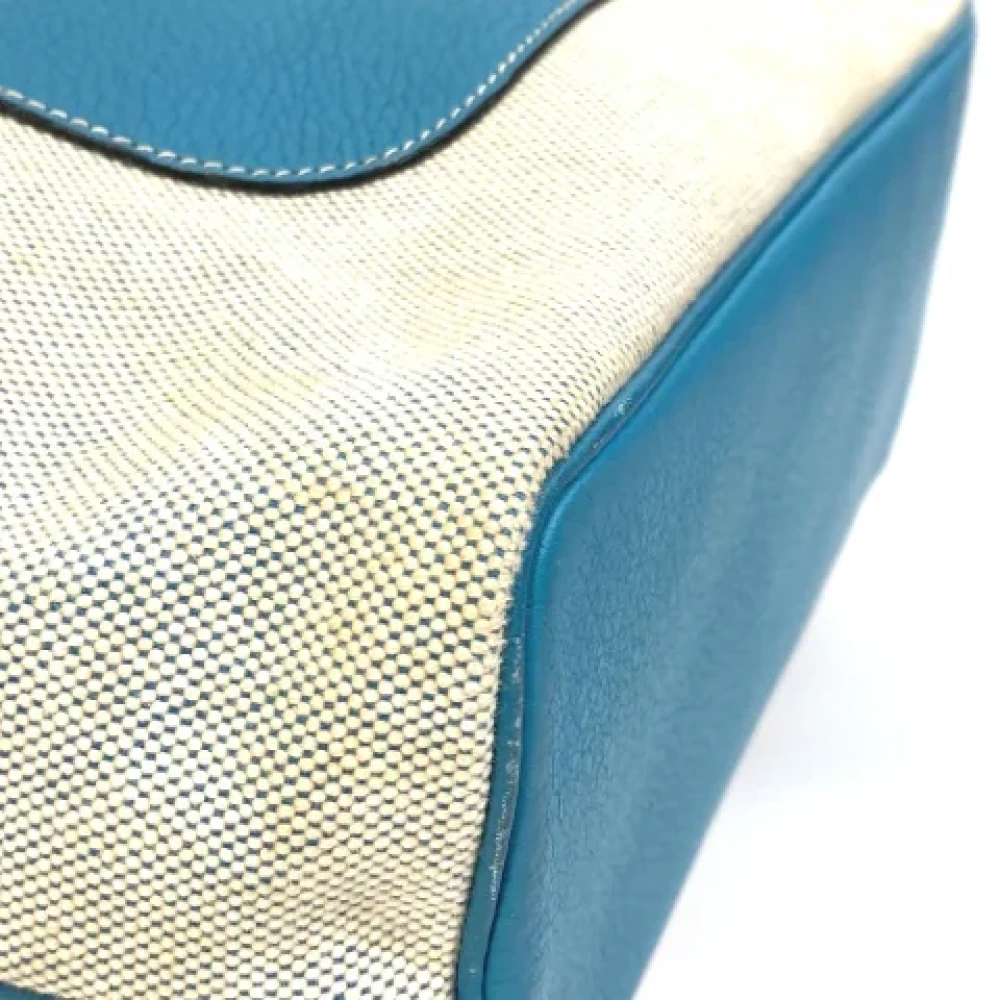 Hermès Vintage Pre-owned Fabric shoulder-bags Blue Dames