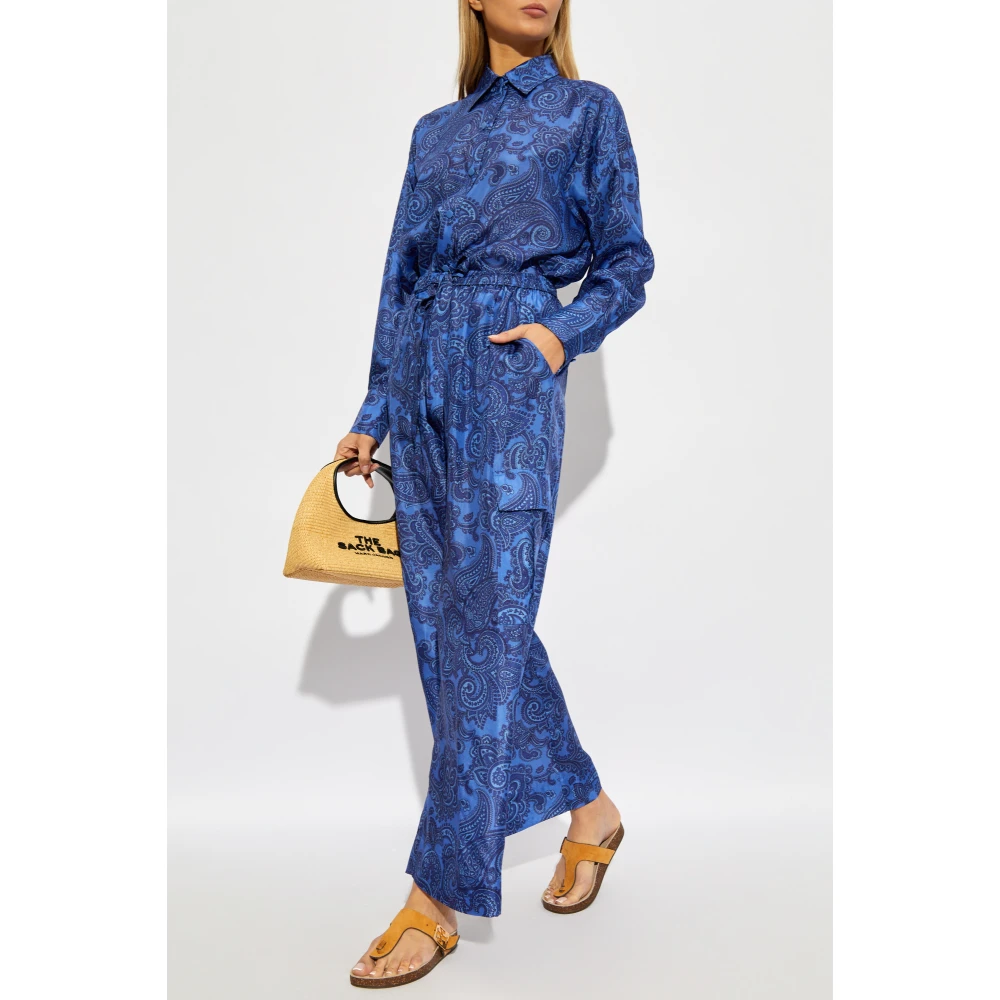Zimmermann Zijden cargobroek Blue Dames