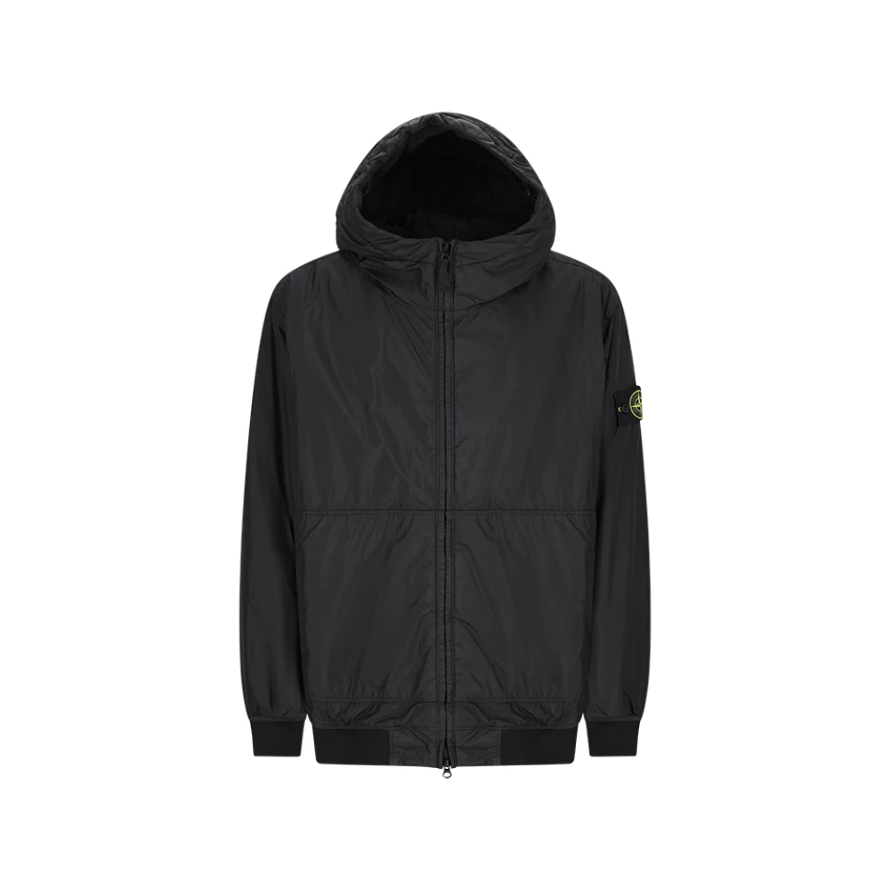 Stone Island Black Light Jackets, Male, Xl, Bomber Jacket
