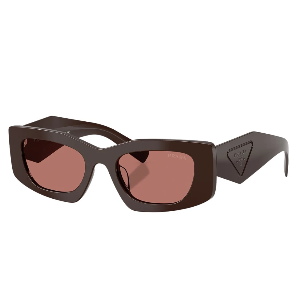 Prada Bordeaux Woman Pr D03sd 27I80w Sunglasses Acetate Brown Squared Normal - Image 2