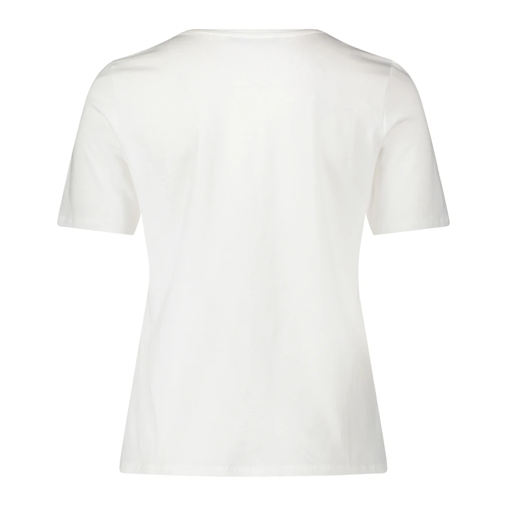 Betty Barclay Glitter Basic Shirt met Statement Print White Dames