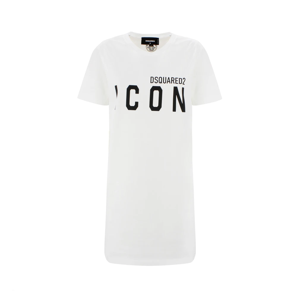 Dsquared2 Elegante Zwarte Jurk voor Vrouwen White Dames