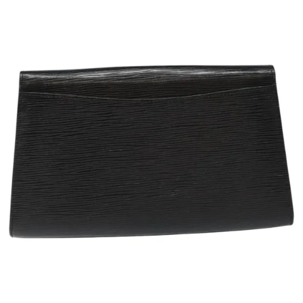 Louis Vuitton Vintage Pre-owned Leather clutches Black Dames