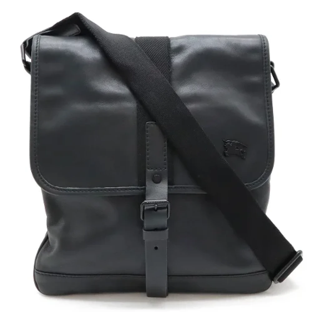 Burberry Vintage Pre-owned Leather shoulder-bags Black Dames