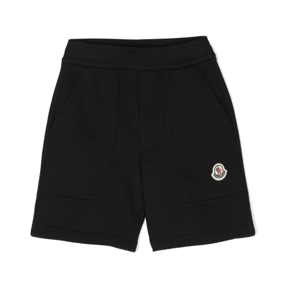 Moncler Svarta Sweat Bottoms Stiliga Bekväma Byxor Black, Pojke