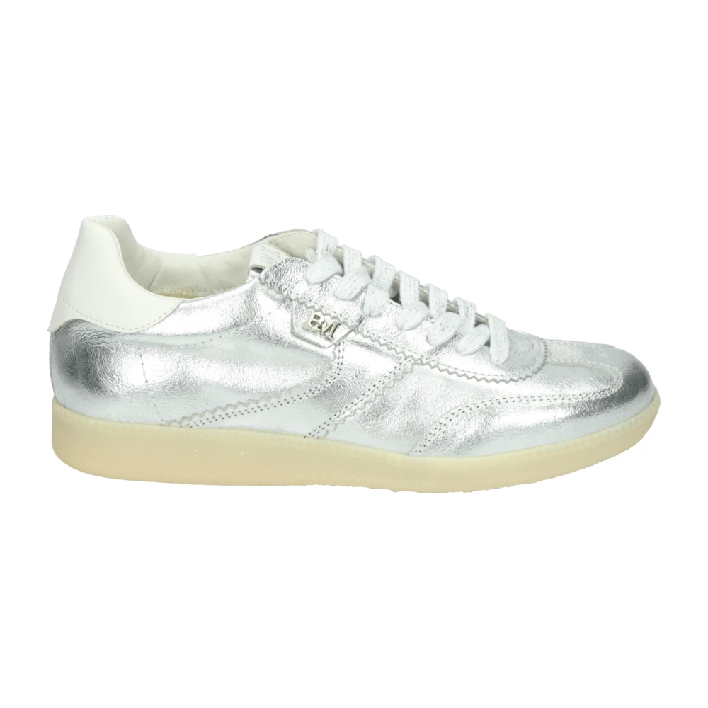 Pedro Miralles Sportieve Lage Zilveren Sneakers Dames Schoenen Wit