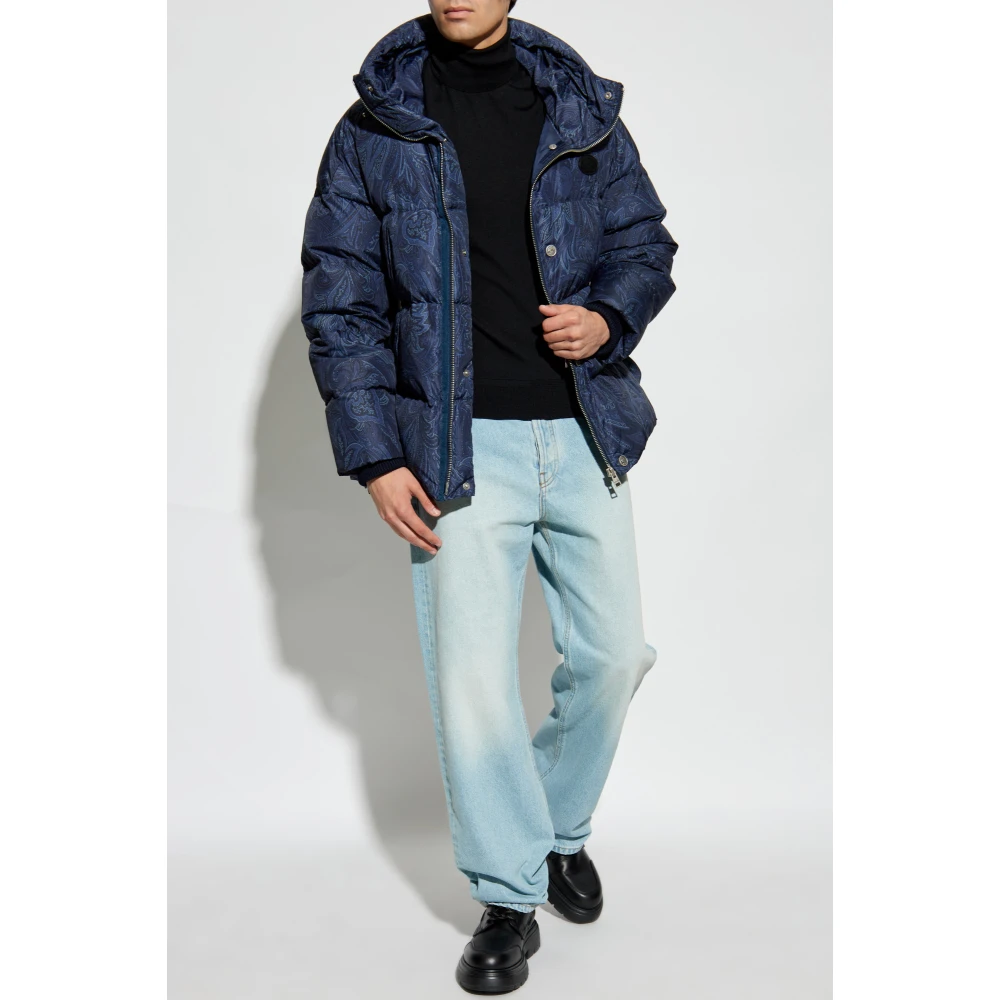 ETRO Jas met decoratieve print Blue Heren