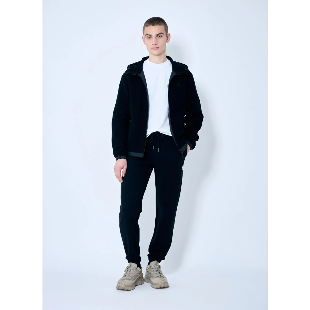 Moncler Logo Track Pant met elastische zoom Black Heren