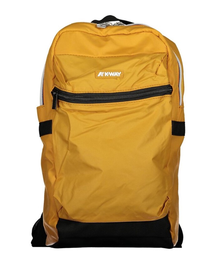 sac-a-dos-jaune-en-polyamide-avec-plusieurs-compartiments
