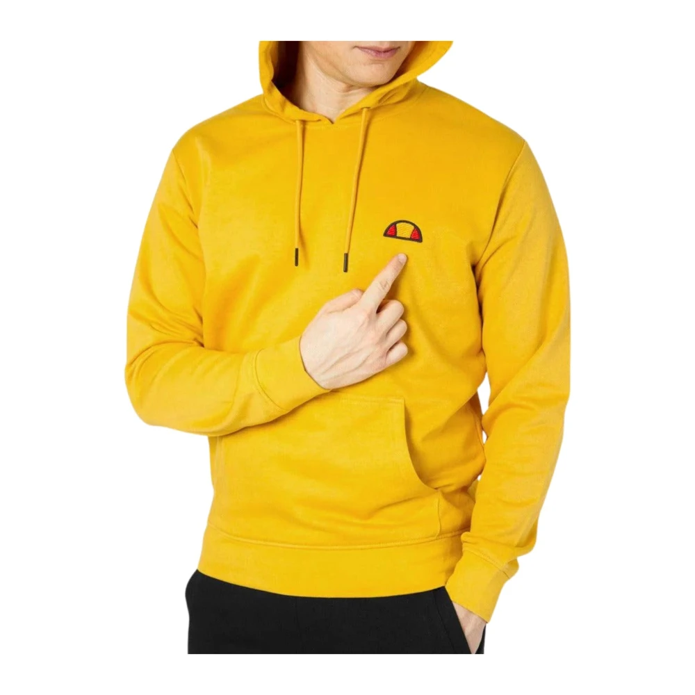 Ellesse Men's Yellow Hoodies, M, Hoodie With Patch Logo