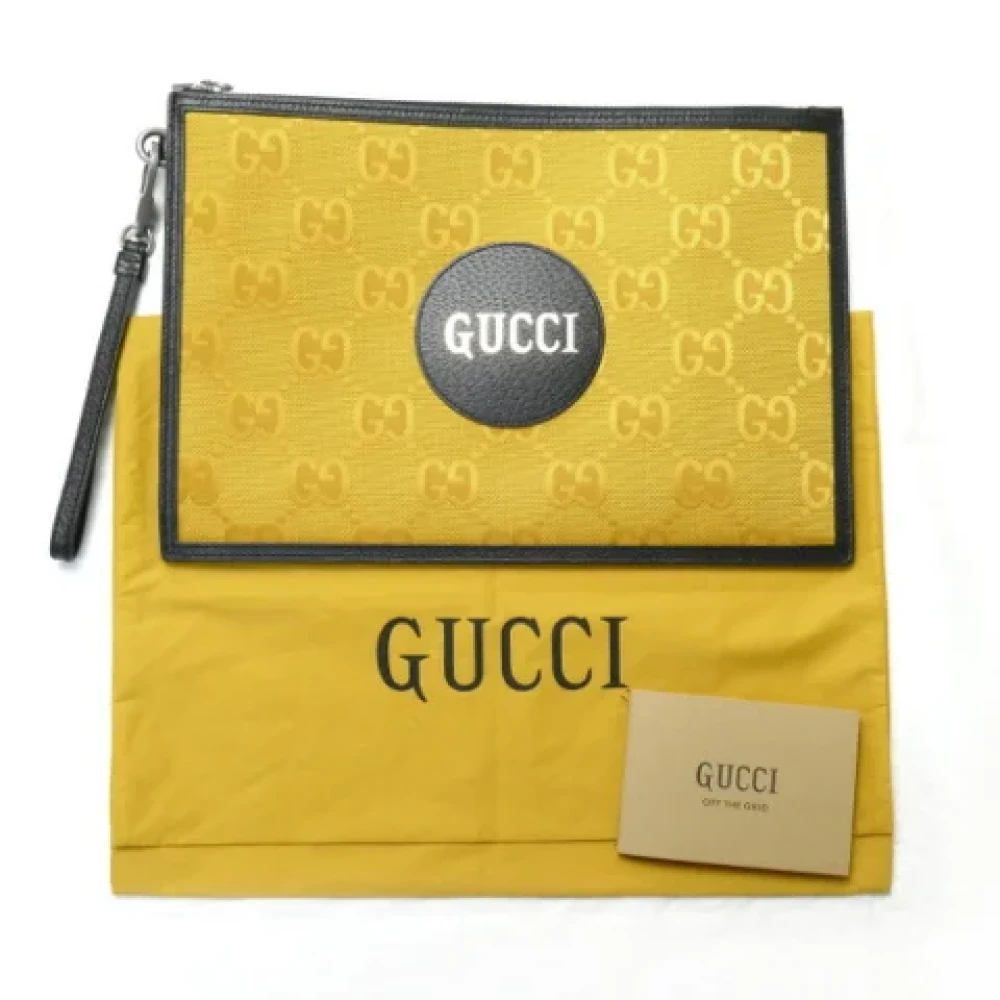 Gucci Vintage Pre-owned Cotton gucci-bags Yellow Unisex