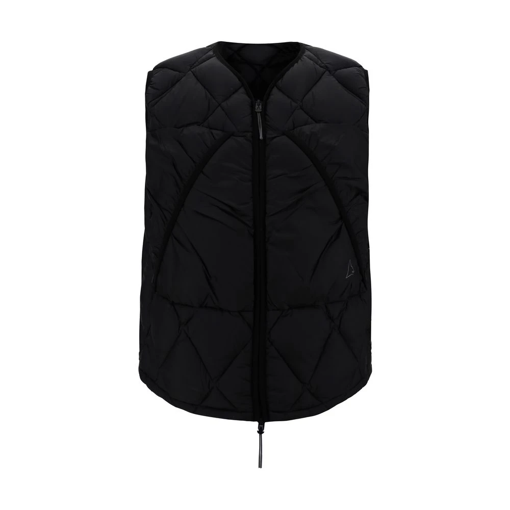 ROA Gewatteerd donsvest met V-hals Black Heren