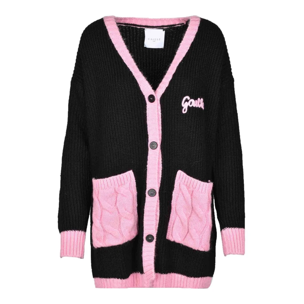 Gaëlle Paris Mjuk Mohair Blandning Kofta Black, Dam