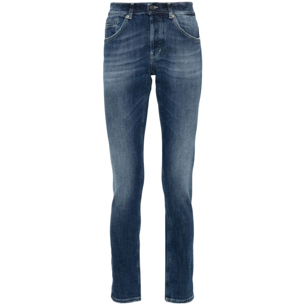 Dondup Blauwe Skinny Jeans met Vervaagd Effect Blue Heren