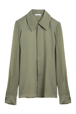 chemise-verte-a-manches-longues
