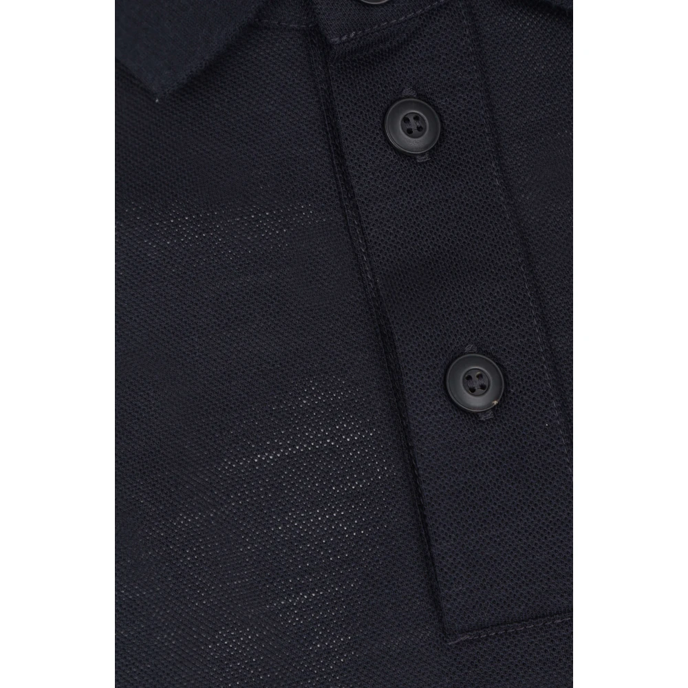 Giorgio Armani Royal Blue Polo T-shirts en Polos Blue Heren