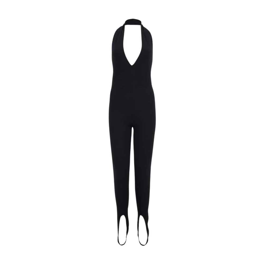 Saint Laurent Women's Black Open-Back Jumpsuit