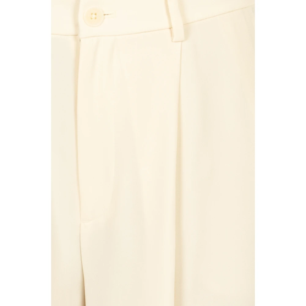 Ralph Lauren Kirahn Full Length Geplooide Broek Beige Dames