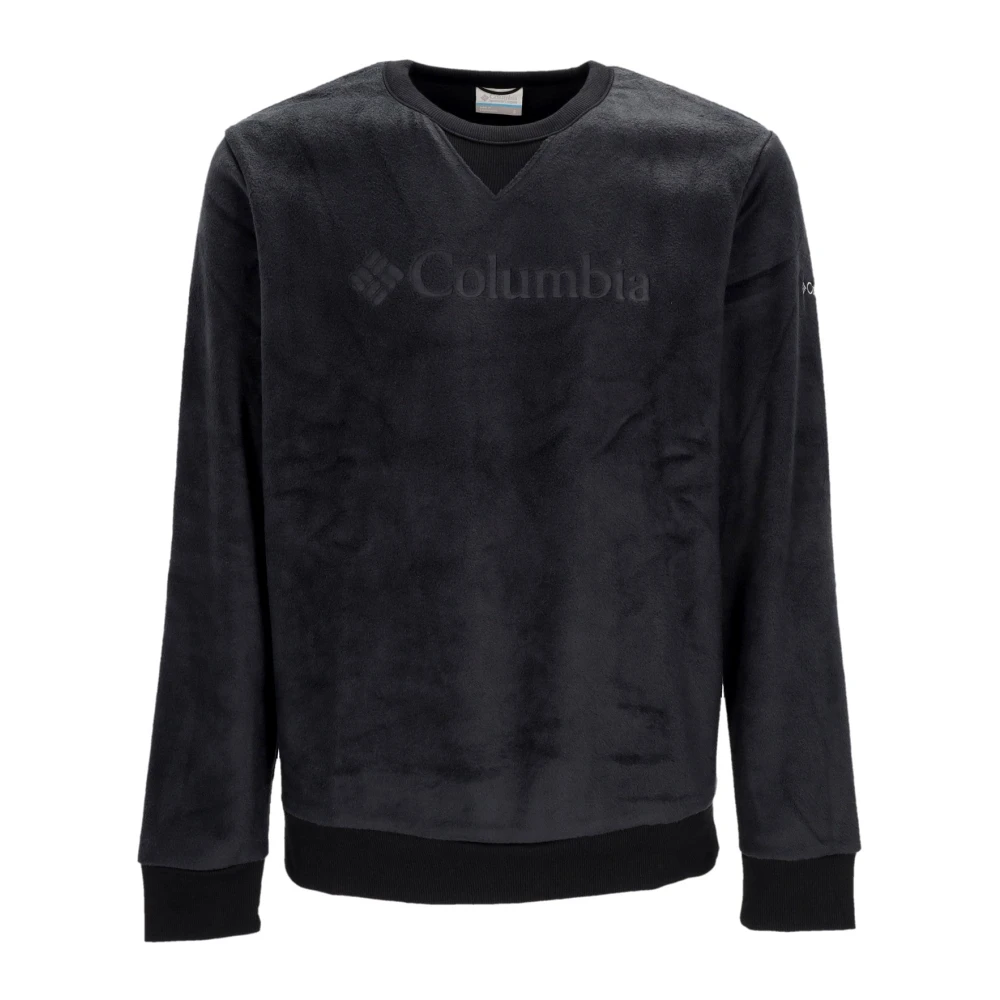 Columbia Zwarte Fleece Crewneck Sweatshirt Lange Mouw Black Heren