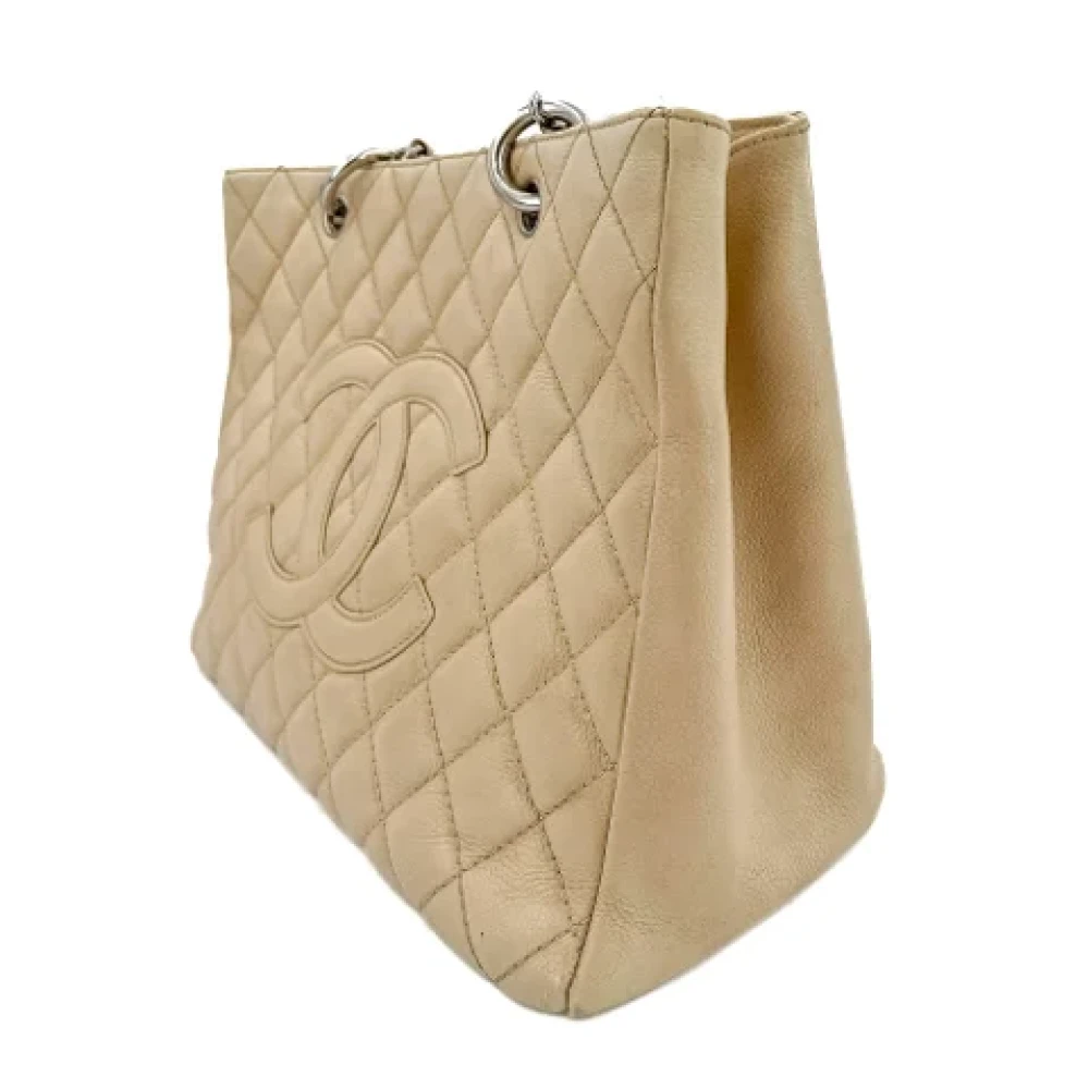 Chanel Vintage Pre-owned Leather chanel-bags Beige Dames