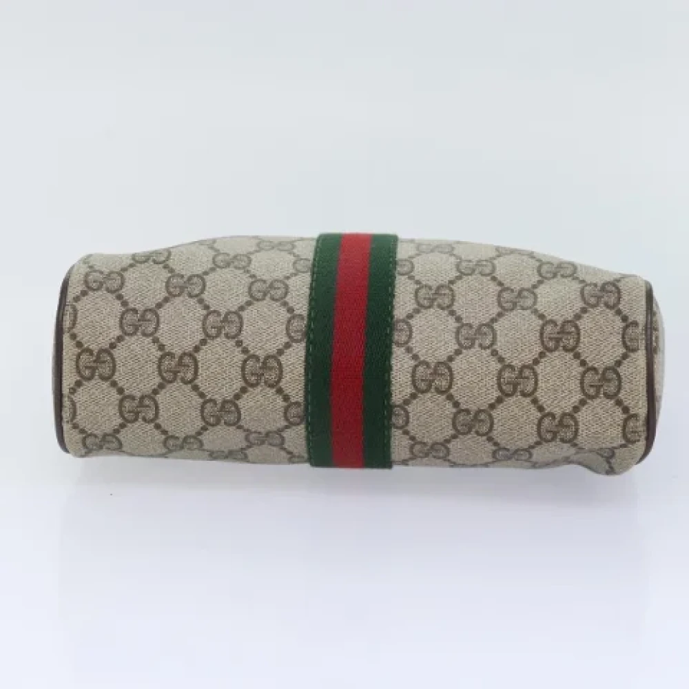 Gucci Vintage Pre-owned Leather clutches Beige Dames