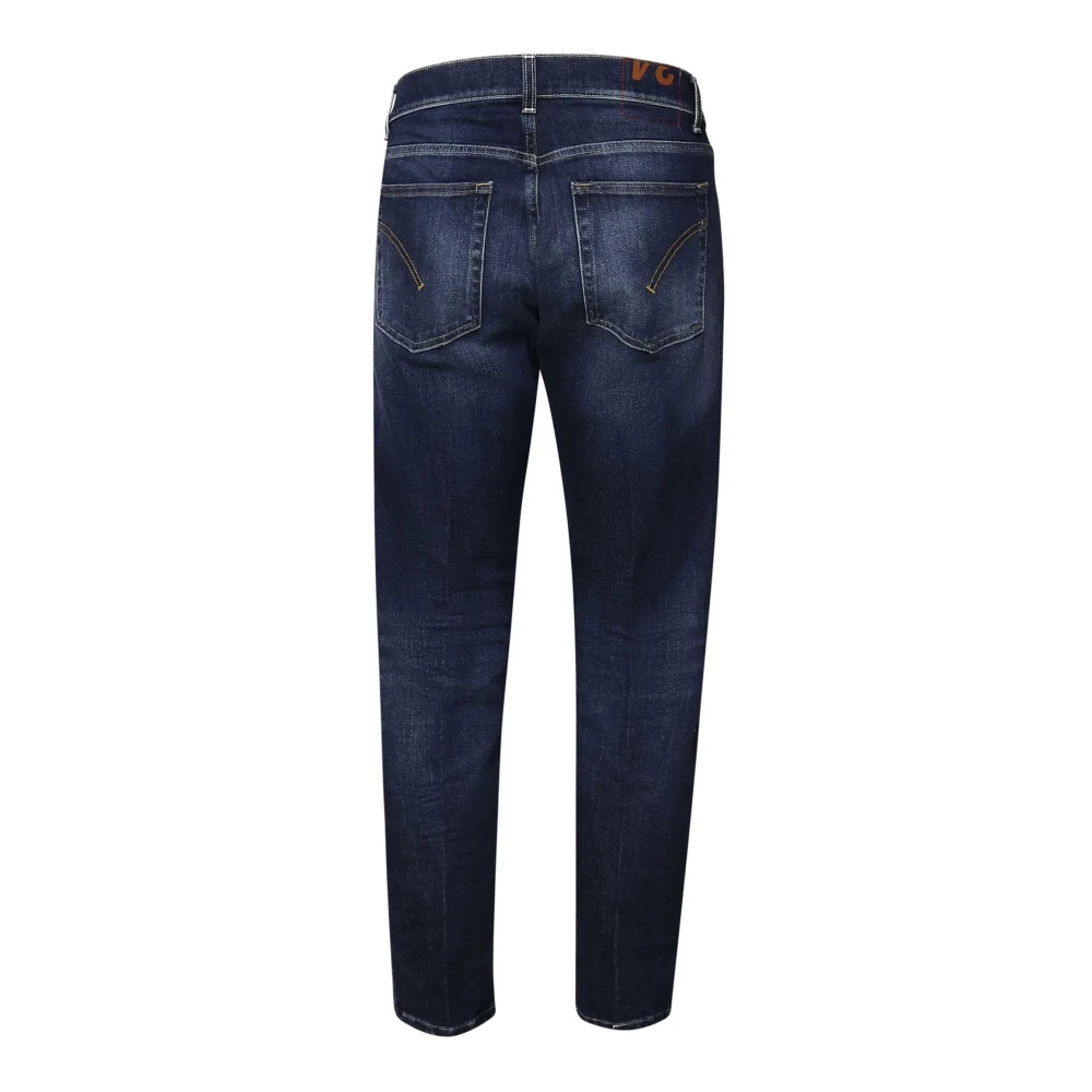 Dondup Blauwe Katoenen Indigo Slim Jeans Blue Heren