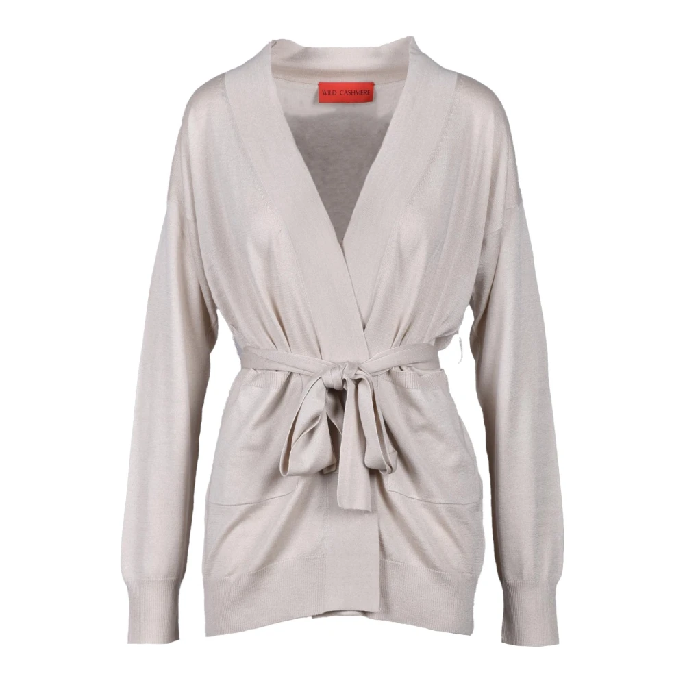Wild Cashmere Luxe Cashmere Zijde Blend Vest Beige Dames