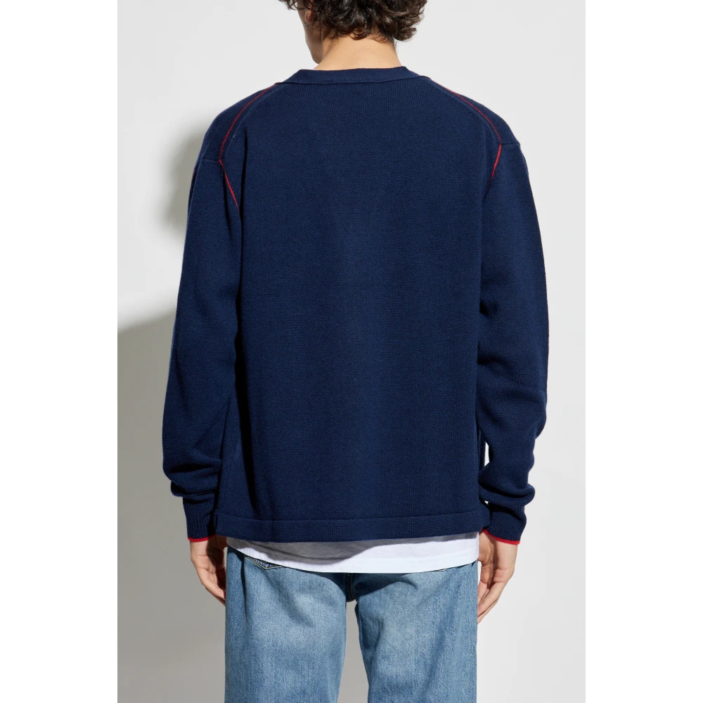 Vivienne Westwood Cardigan met Cashmere Mix Blue Heren