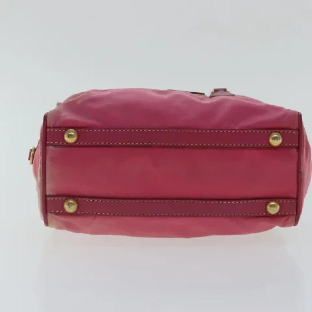 Prada Vintage Pre-owned Nylon handbags Pink Dames