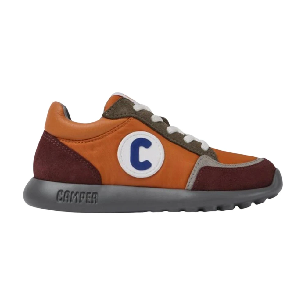 Camper Boys Orange Sneakers,, Patch Trainers For Kids Size 38 Eu