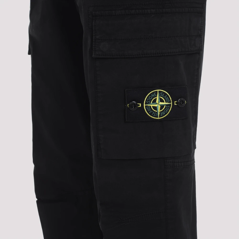 Stone Island Zwarte broek voor heren Black Heren