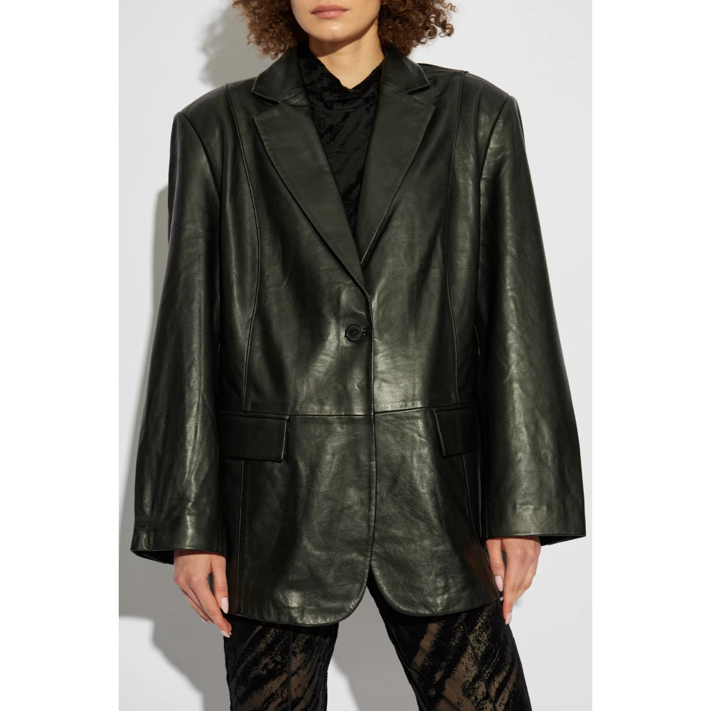 Gestuz Leren blazer Blakelygz Black Dames