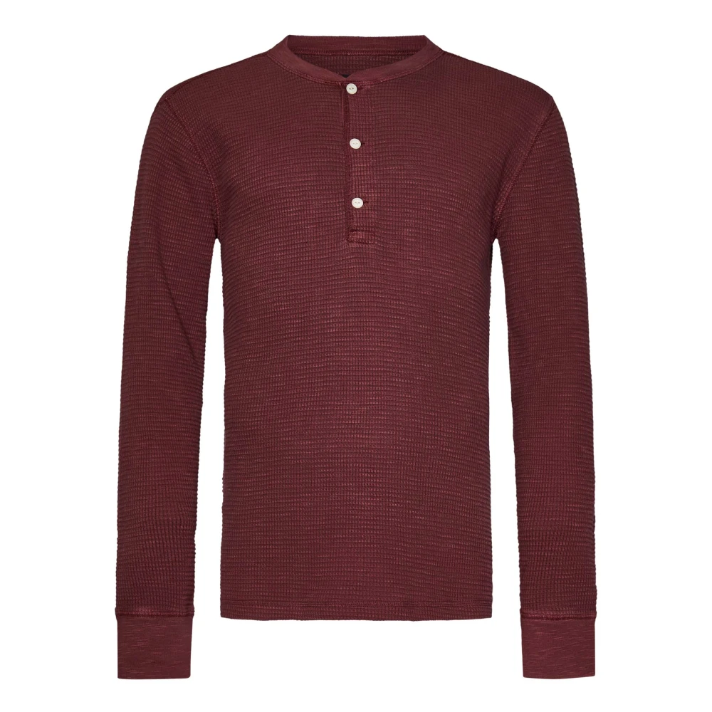 Ralph Lauren Henley Sweater Red, Herr