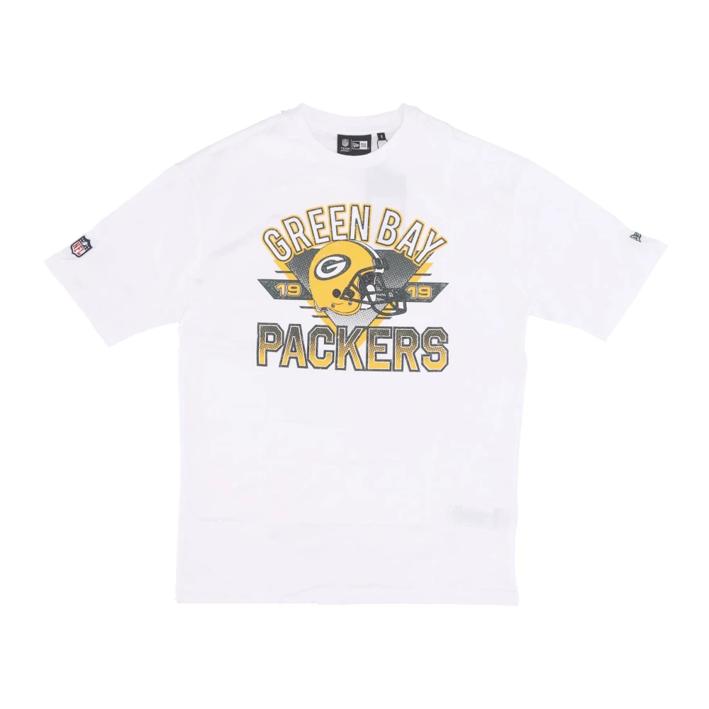 New era Green Bay Packers Football Tee Oversize White Heren