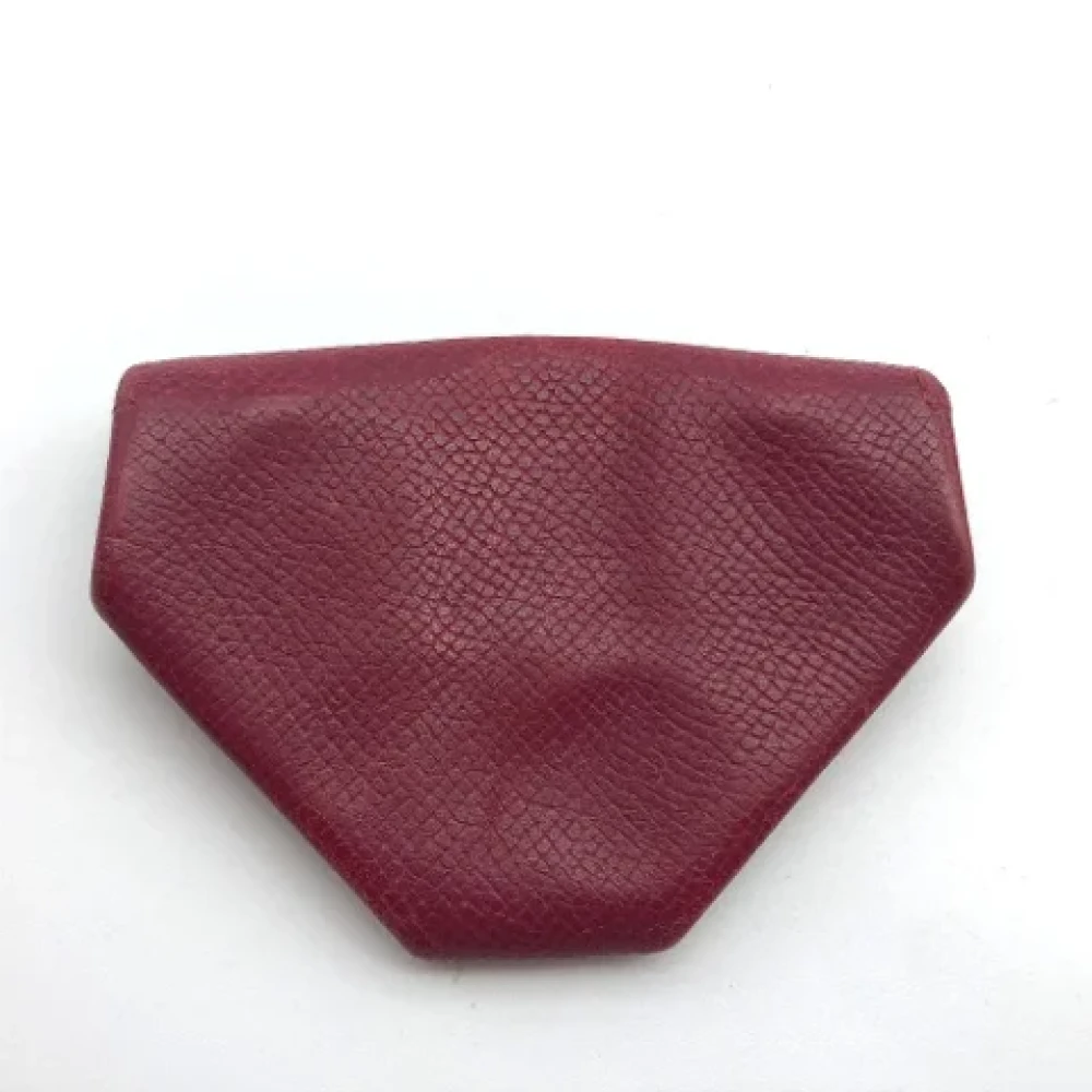 Hermès Vintage Pre-owned Leather wallets Red Dames