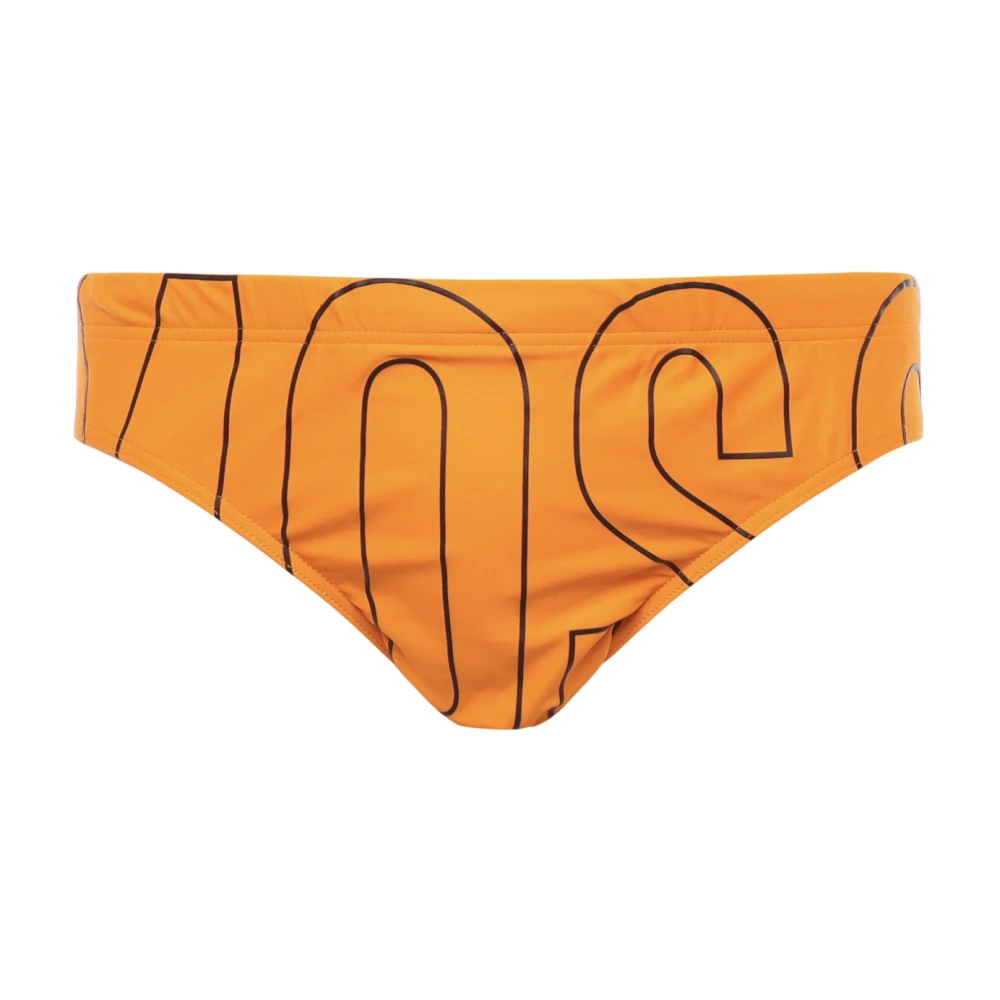 Moschino Men's Orange Sea Clothing With Elastic Waist - Beachwear - Xl - Swimwear