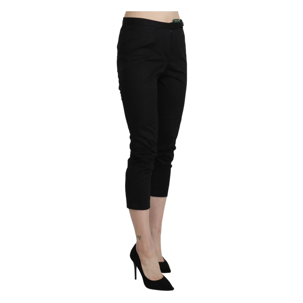 Bencivenga Elegant High Waist Skinny Cropped Pants Black Dames