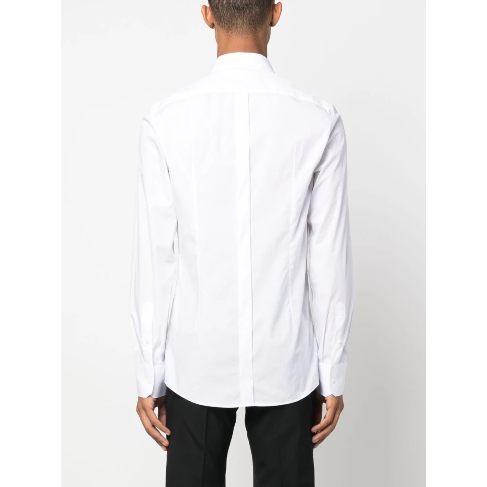 Dolce & Gabbana Witte Spread-Kraag Katoenen Overhemd White Heren
