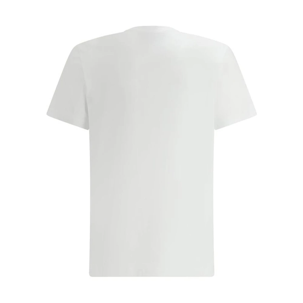 Moschino Katoenen Logo Print T-Shirt White Heren