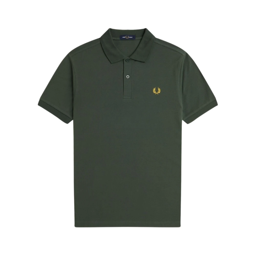 Fred Perry Men's Green Cotton Logo Polo Shirt