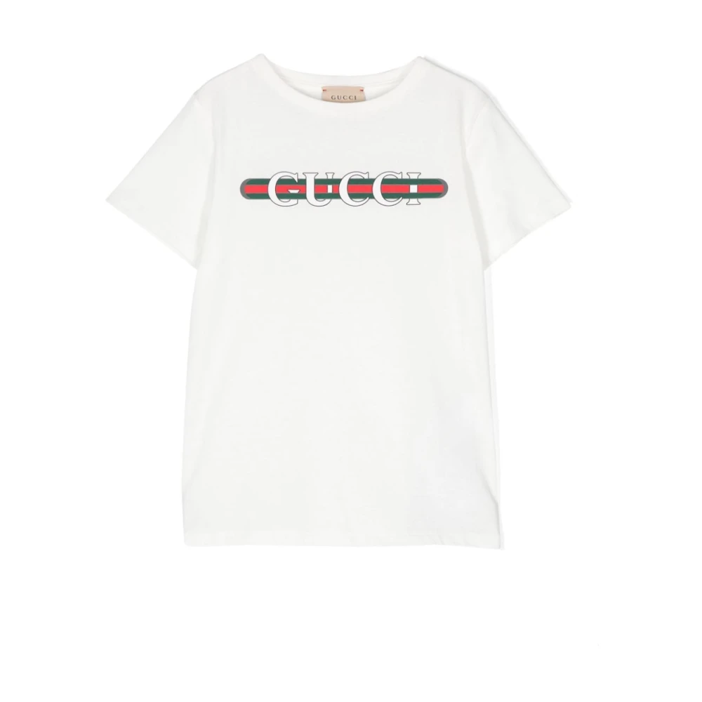 Gucci Vit T-shirt & Polo för Pojkar White, Pojke