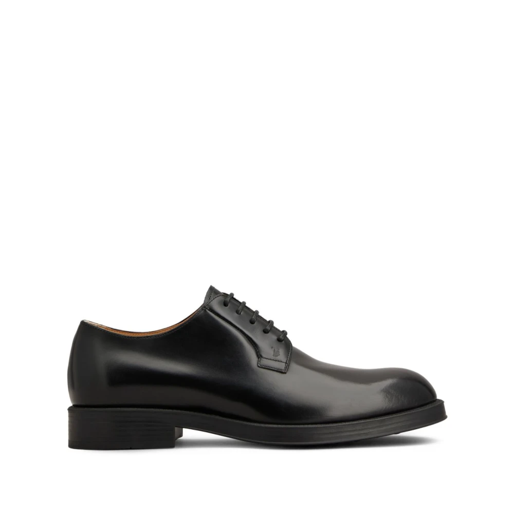 Tod's Black Dress Shoes, Male, 10 Uk, Leather Derby