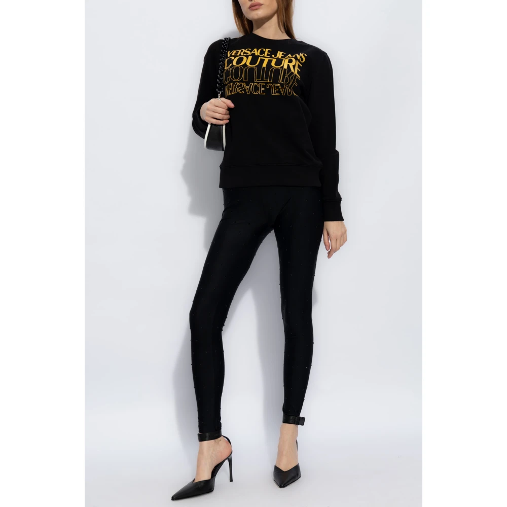 Versace Jeans Couture Sweatshirt met logo Black Dames