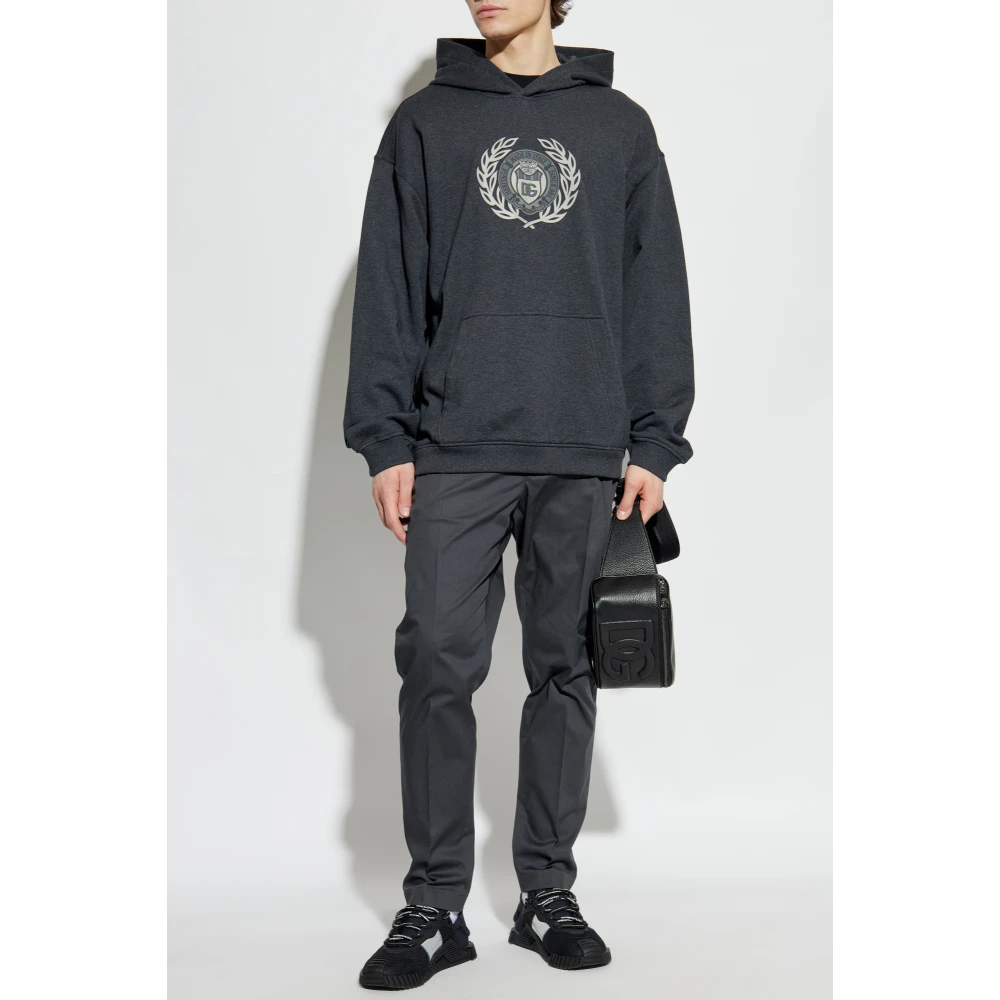 Dolce & Gabbana Hoodie Gray Heren