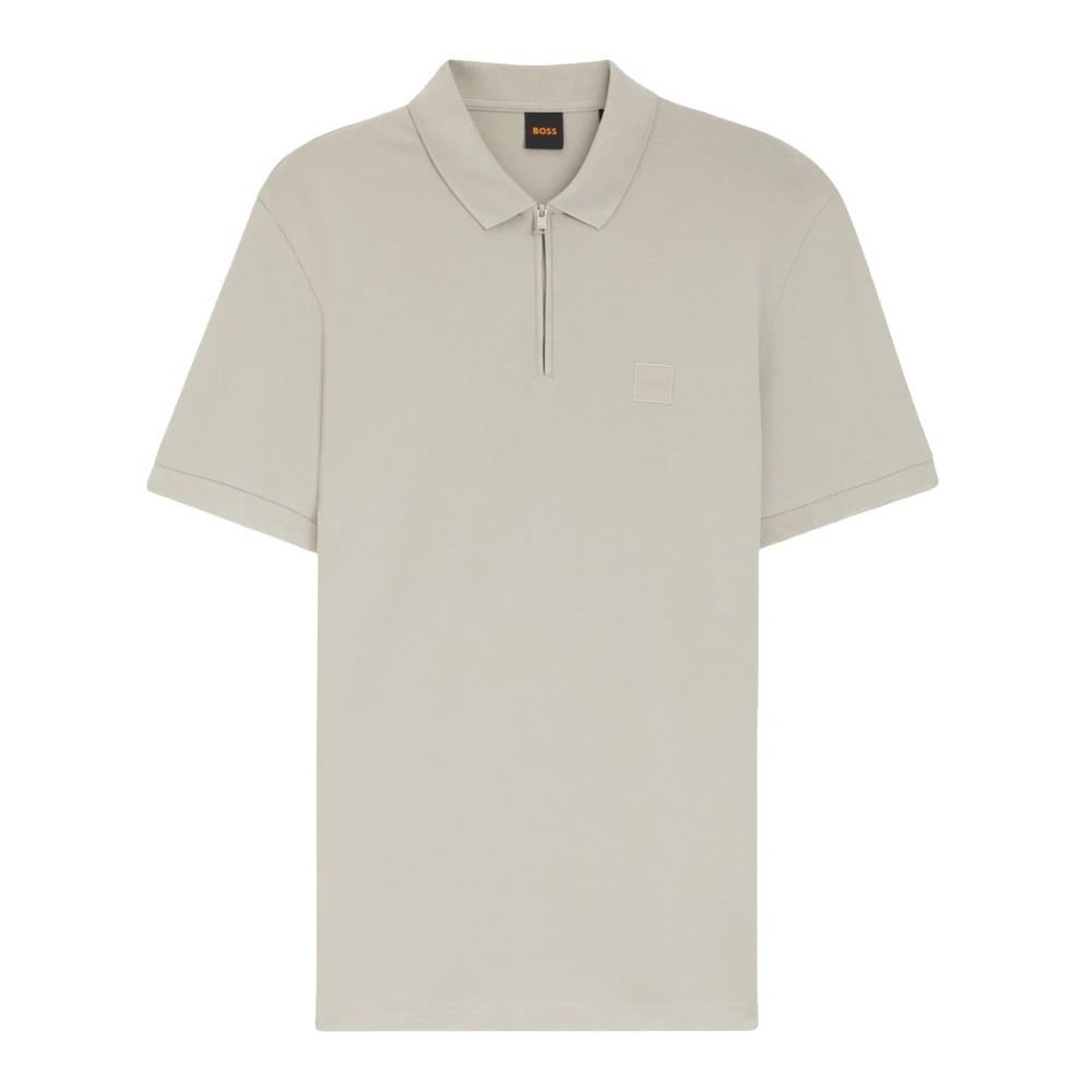 Hugo Men's Gray Polo Shirts, S, Passerzip Polo