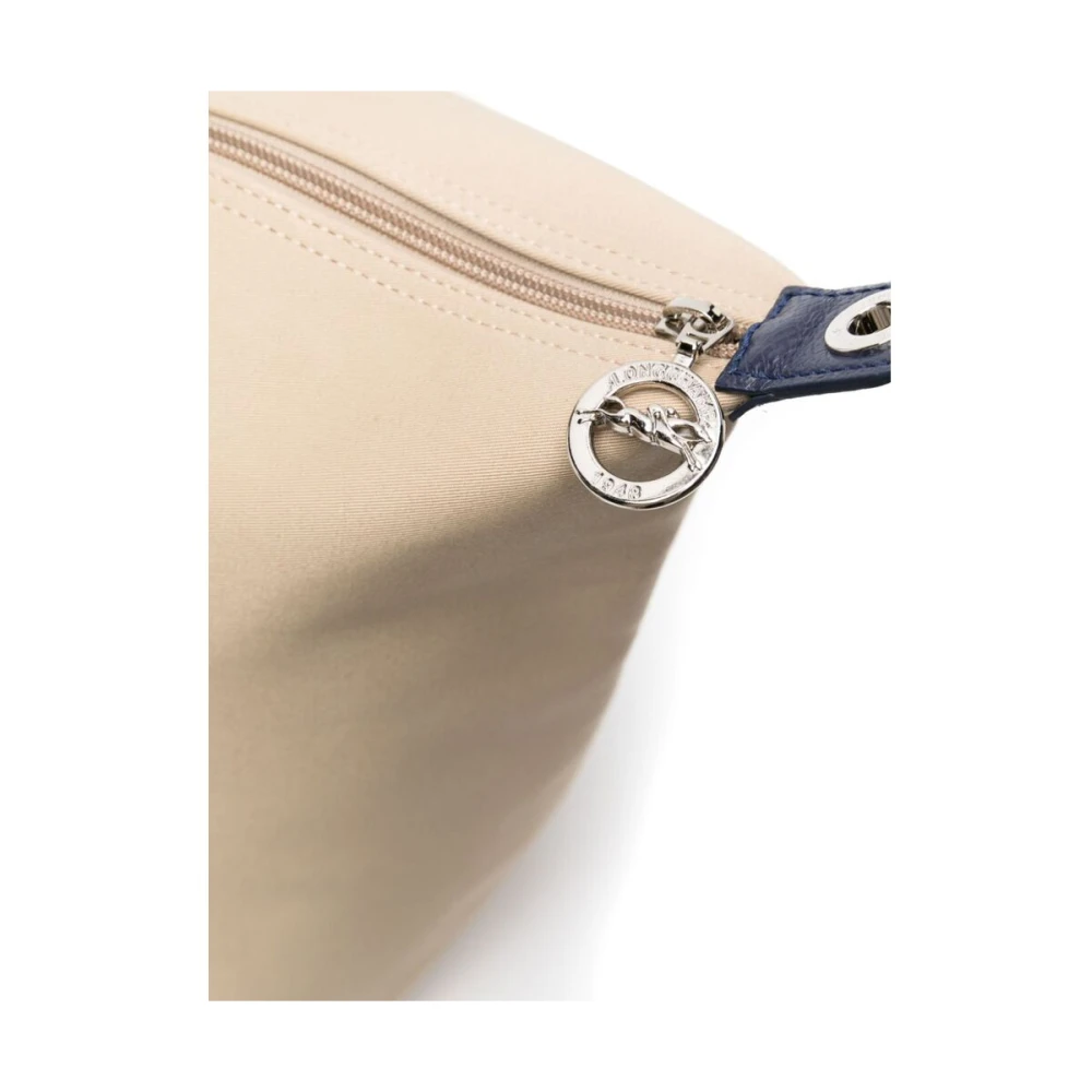 Longchamp Stijlvolle Parijse Katoenen Tas Beige Dames