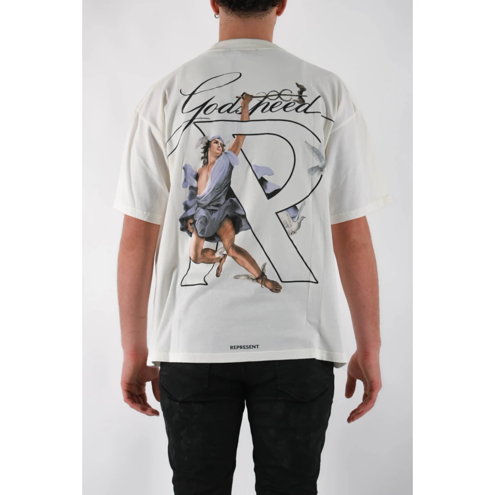 Represent Katoenen oversized T-shirt met print White Heren