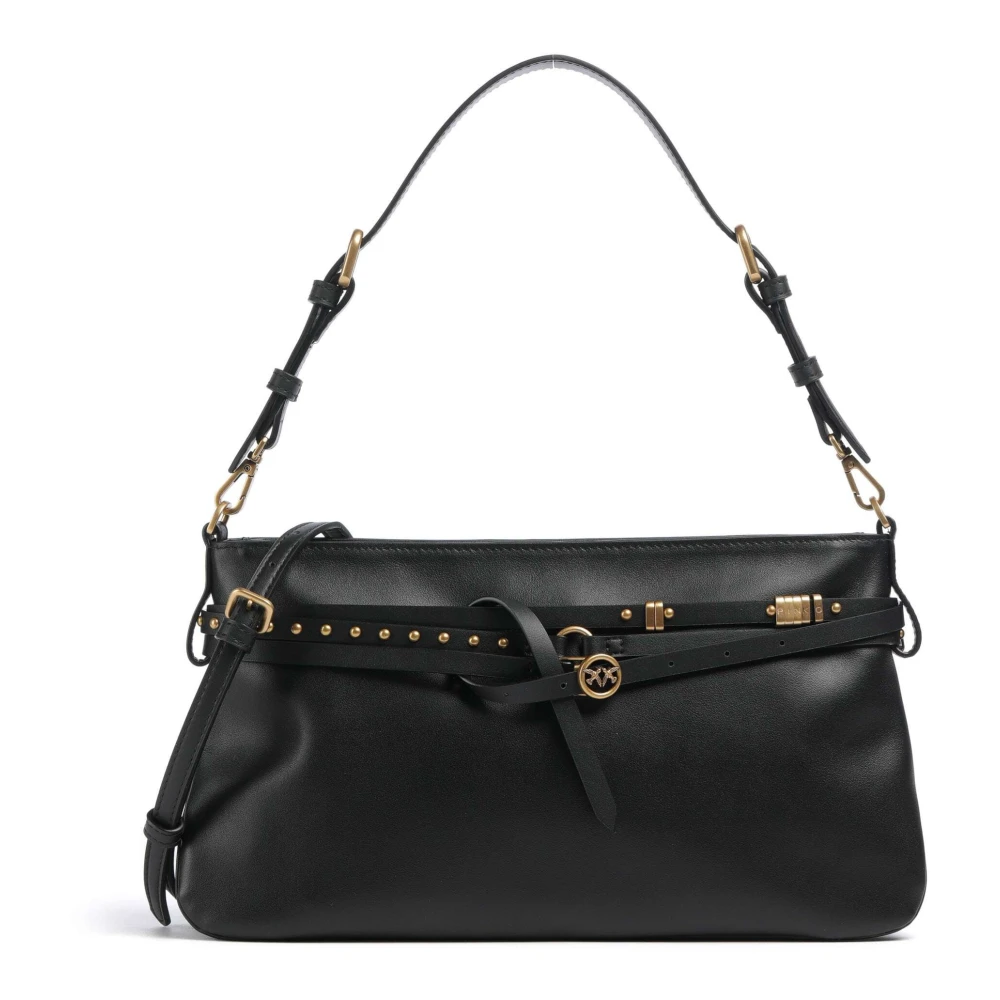 Pinko Women's Black Shoulder Bags, One Size, Belt Bag Classic Vitello Morbido
